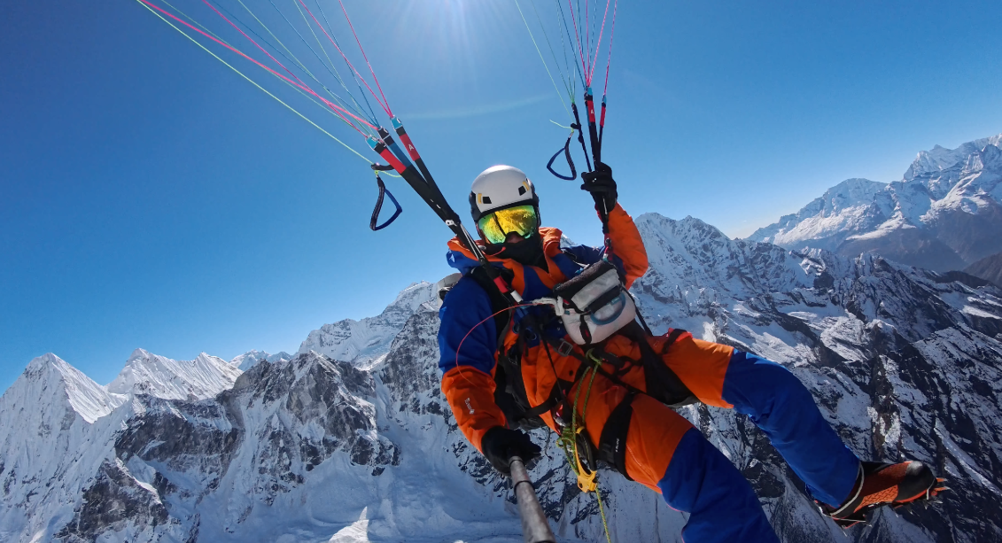 Chinese climber makes historic paragliding flight from Mt Ama Dablam
